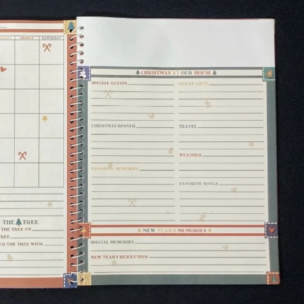 💘 Vintage Christmas Memories Spiral Bound Yearly Journal